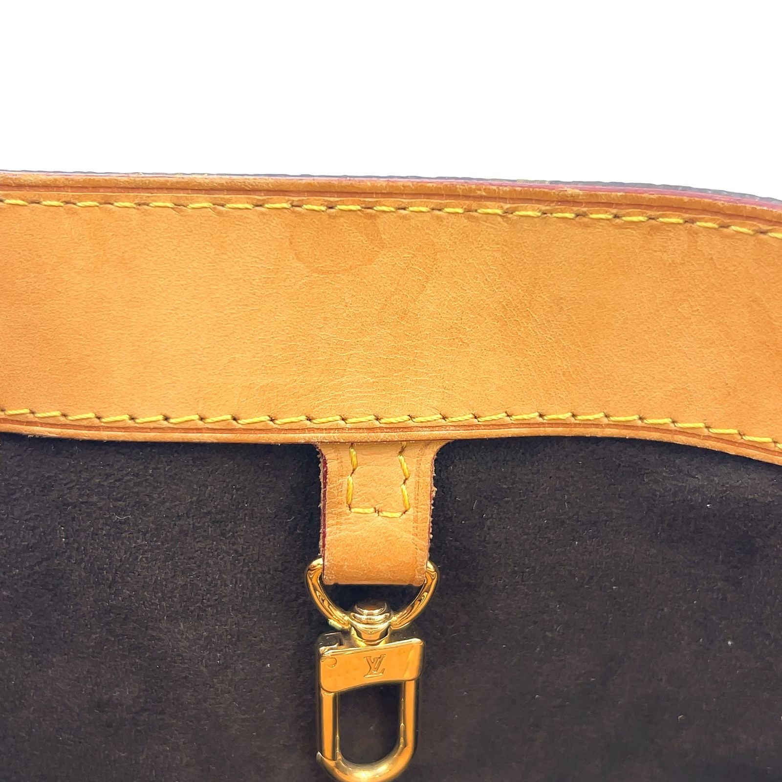 Louis Vuitton Wilshire PM Monogram Leather Brown Handbag Gold — view 7