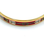Hermes Enamel Gold Multicolor Bracelet Bangle — view 6