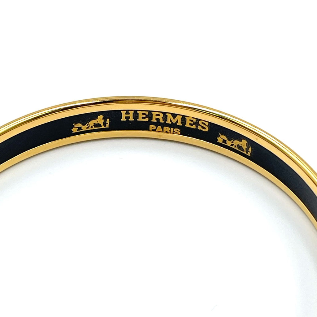 Hermes Enamel Gold Multicolor Bracelet Bangle — view 4