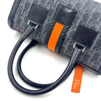 Dior Flight Line Trotter Leather Denim Gray Black Handbag Silver — view 6