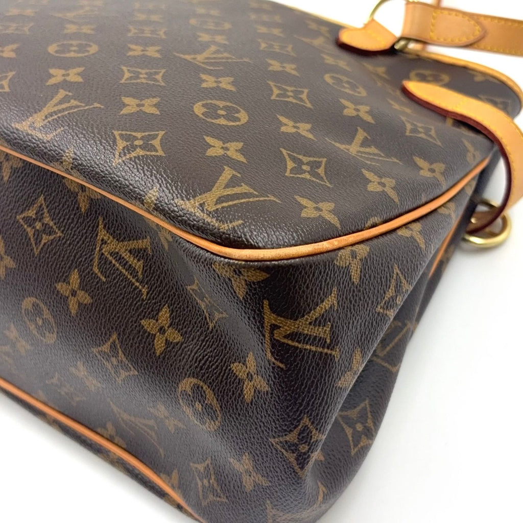 Louis Vuitton Batignolles Oriental Monogram Leather Brown Tote Gold — view 8