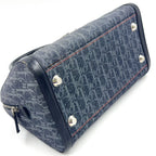 Dior Flight Line Trotter Leather Denim Gray Black Handbag Silver — view 8