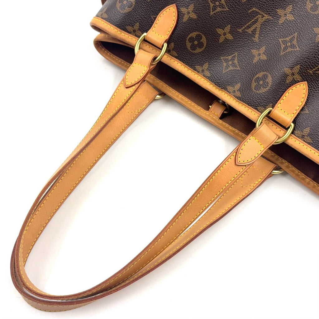 Louis Vuitton Batignolles Oriental Monogram Leather Brown Tote Gold — view 5