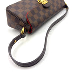 Louis Vuitton Ravello PM Damier Ebene Leather Brown Shoulder Bag Gold — view 5