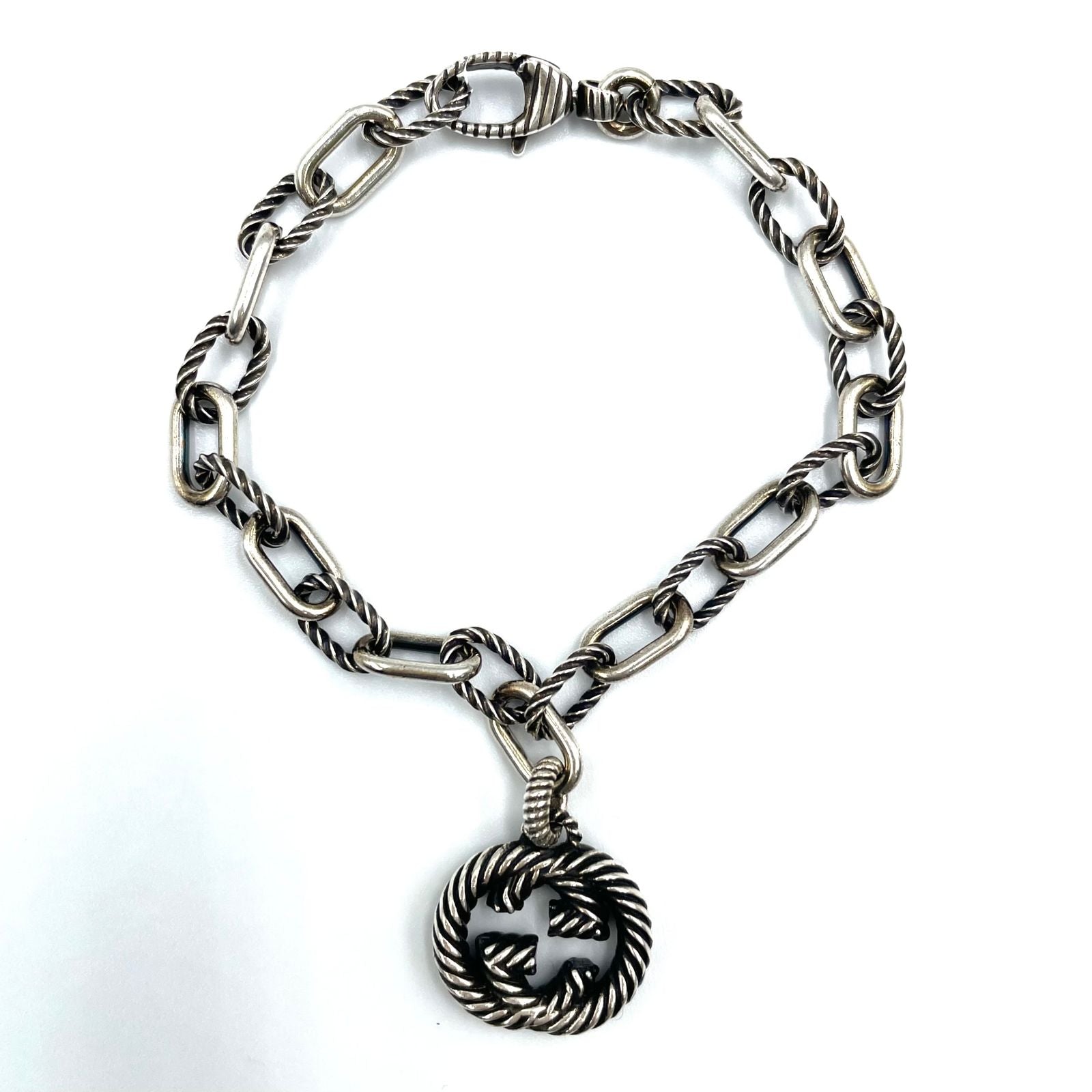 Gucci Interlocking Silver Bracelet — view 3
