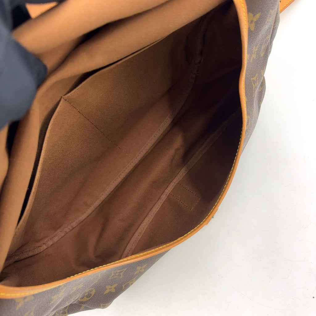Louis Vuitton Saumur 35 Monogram Leather Brown Shoulder Bag Gold — view 4