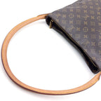 Louis Vuitton Looping GM Monogram Leather Brown Shoulder Bag Gold — view 5