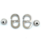 Dior CD Stud Metal Color Stone Clear Silver Earrings — view 8