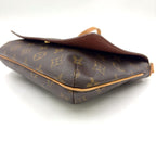 Louis Vuitton Musette Tango Short Strap Monogram Leather Brown Shoulder Bag Gold — view 9