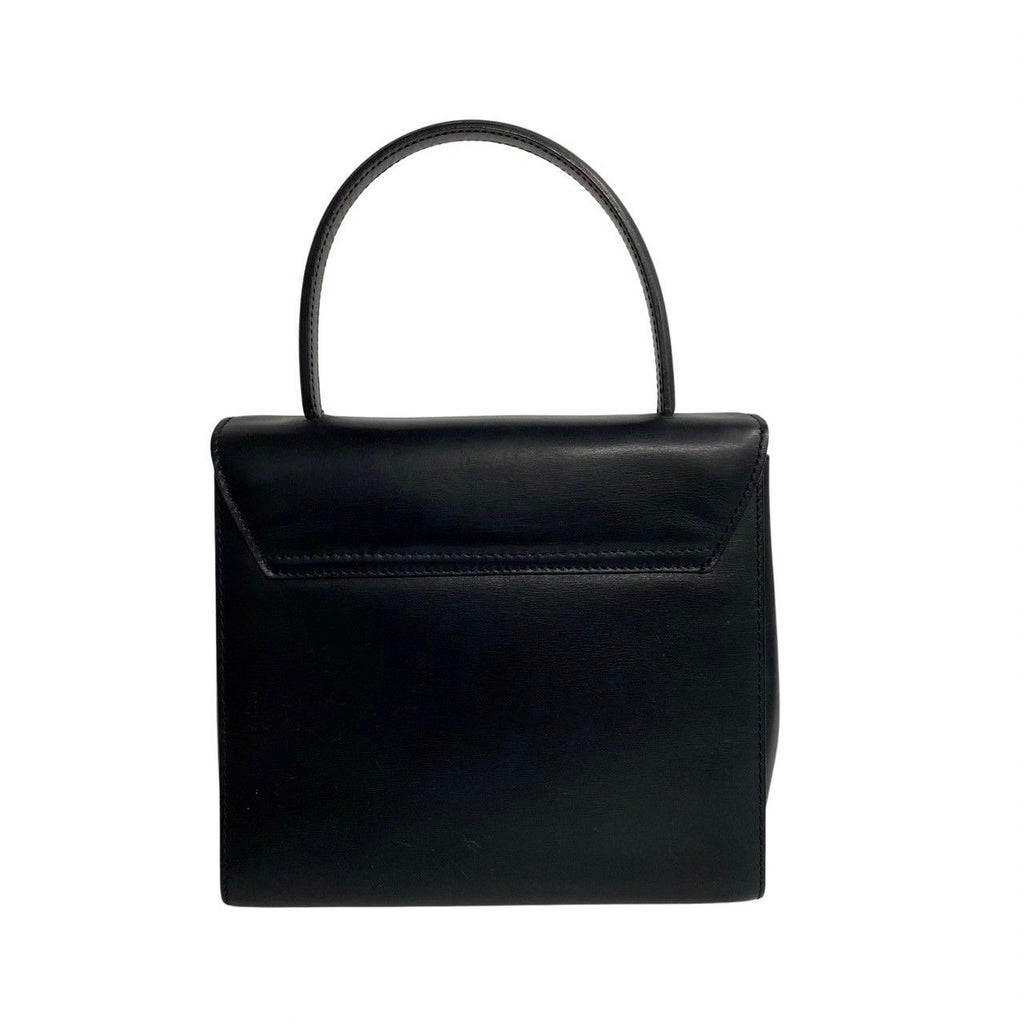 Celine Vintage Star Ball Logo Leather 2-Way Mini Shoulder Bag Black Red — view 5