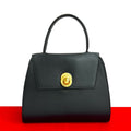 Celine Vintage Star Ball Logo Calf Leather Handbag Mini Tote Navy
