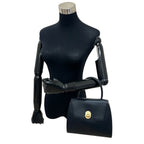 Celine Vintage Star Ball Logo Calf Leather Handbag Mini Tote Navy — view 2