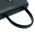 Celine Vintage Star Ball Logo Calf Leather Handbag Mini Tote Navy — view 4
