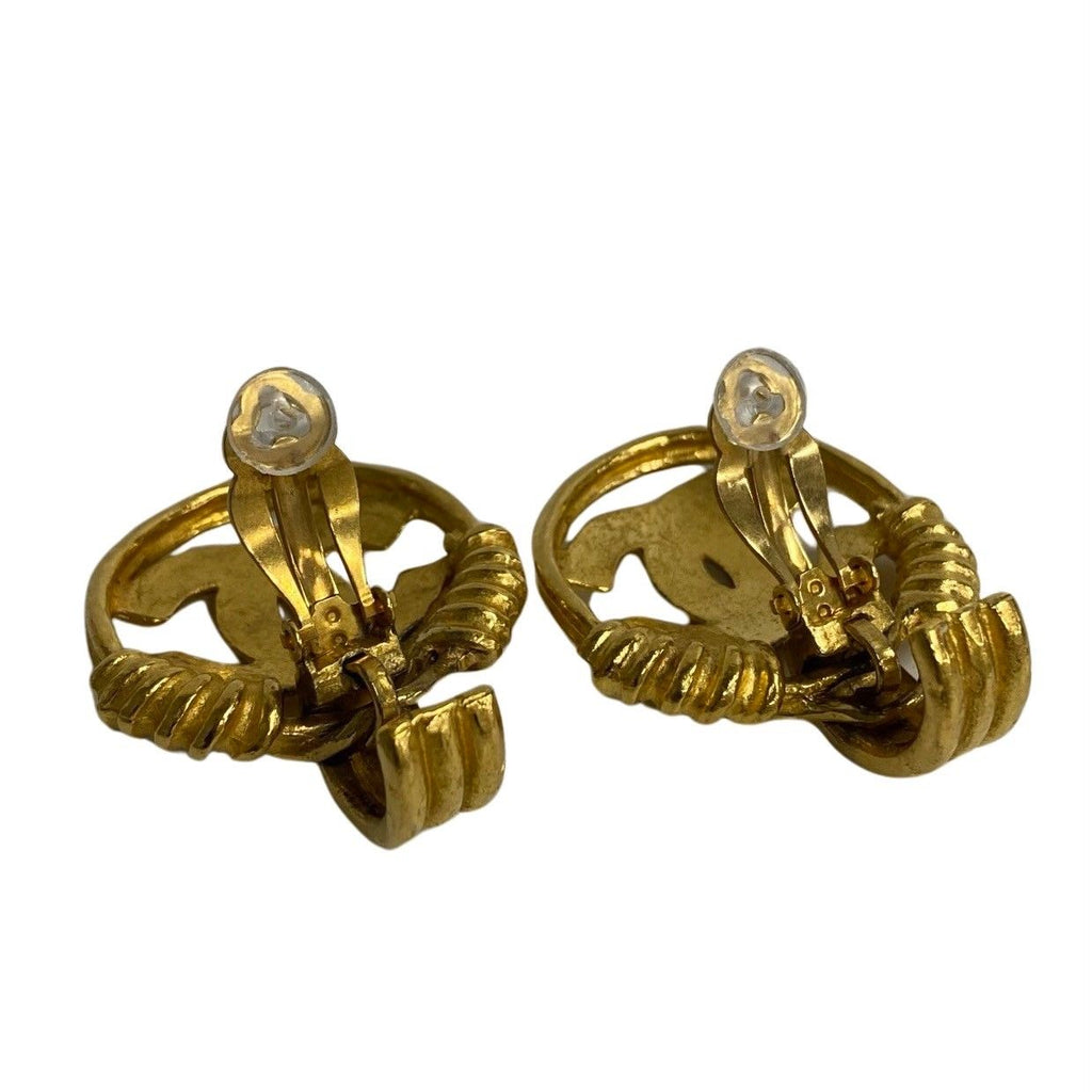 Chanel With Rice Vintage 94 CC Logo Earrings — view 6