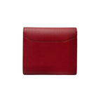 Hermes Box Constance Compact Leather Bifold Wallet Mini Rouge Grena — view 3
