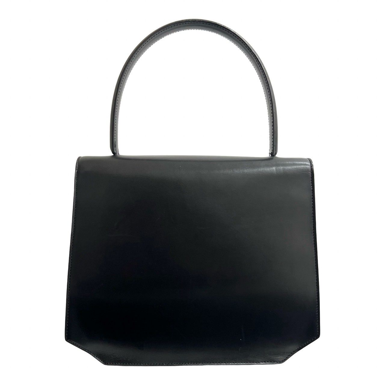 Celine Vintage Star Ball Circle Calf Leather Handbag Mini Tote Black — view 3