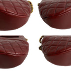 Chanel Card Quilted Coco Lambskin 2-Way Shoulder Bag Red — view 7