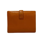 Hermes Bearn Compact Chevre Leather Bifold Wallet Mini Orange — view 3