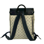 Louis Vuitton Monogram Savanna Steamer Leather Backpack Navy White — view 4