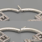 Celine Monochrome Strass Hoop Earrings Logo Crystal Rhodium Finish Brass Box — view 6