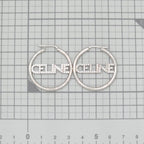 Celine Monochrome Strass Hoop Earrings Logo Crystal Rhodium Finish Brass Box — view 7