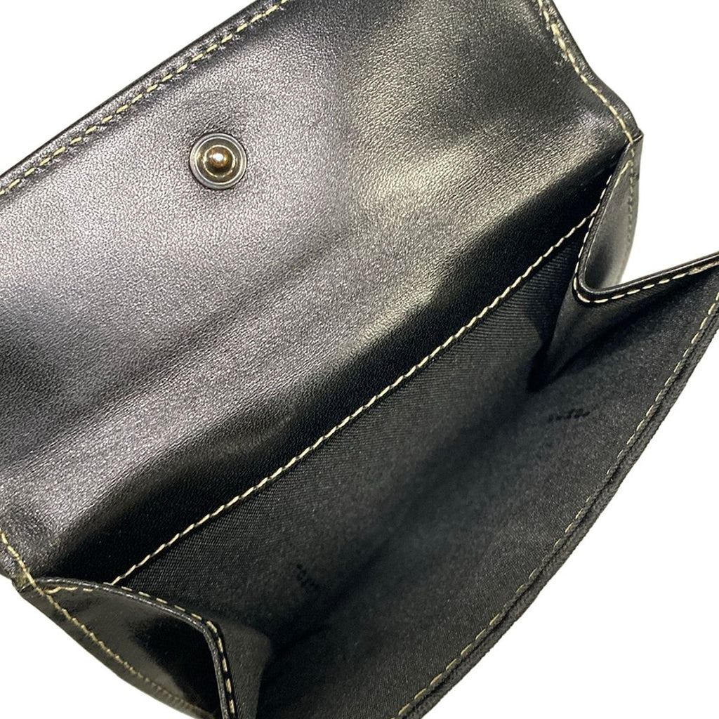Fendi Bifold Wallet Zucca Pattern Khaki Black Leather — view 4