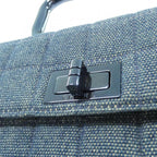 Chanel Vintage Bag Handbag Blue — view 4