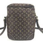 Louis Vuitton Shoulder Bag Danube Monogram Mini Lin Canvas Brown — view 2