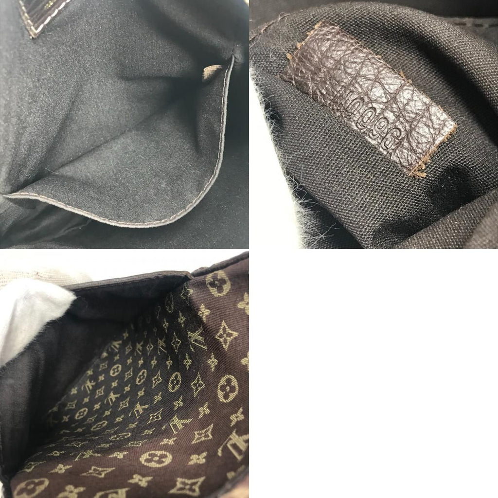 Louis Vuitton Shoulder Bag Danube Monogram Mini Lin Canvas Brown — view 9