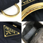 Prada Handbag Triangle Logo Nylon Navy — view 8