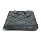Chanel Card Case CC Logo Leather Black — view 4