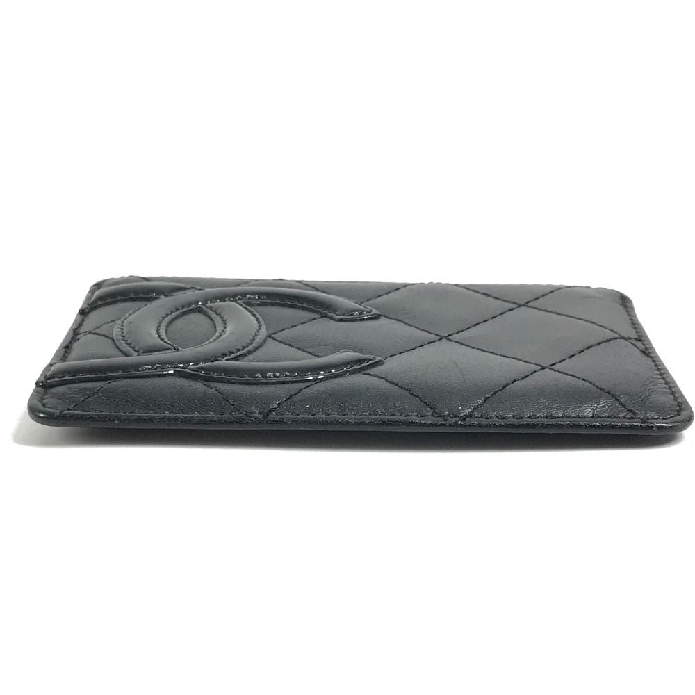 Chanel Card Case CC Logo Leather Black — view 5