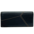 Loewe Anagram Bifold Wallet Puzzle Stitch Long Horizontal Logo Leather Black