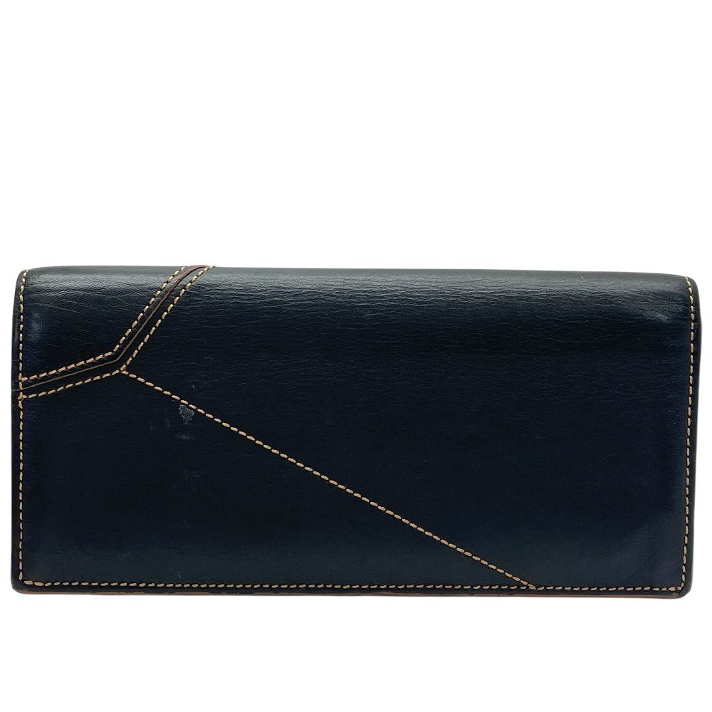 Loewe Anagram Bifold Wallet Puzzle Stitch Long Horizontal Logo Leather Black — view 2