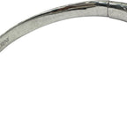Saint Laurent Silver Bangle Bracelet Logo Simple Daily Use — view 6