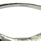 Saint Laurent Silver Bangle Bracelet Logo Simple Daily Use — view 7