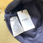 Fendi Bucket Hat Dahlia Rose Embroidery Cotton Beige Sun Protection Daily — view 7