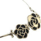Chanel Camellia Choker Necklace Silver Simple Daily Use — view 3