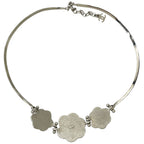 Chanel Camellia Choker Necklace Silver Simple Daily Use — view 2