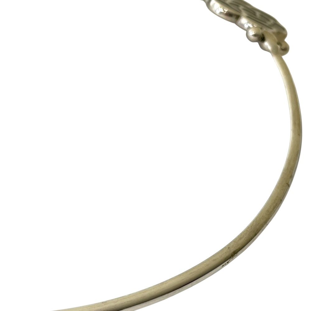 Chanel Camellia Choker Necklace Silver Simple Daily Use — view 7