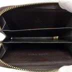 Gucci Guccissima Coin Purse Card Case Zip Around GG Logo Leather Dark Brown — view 6