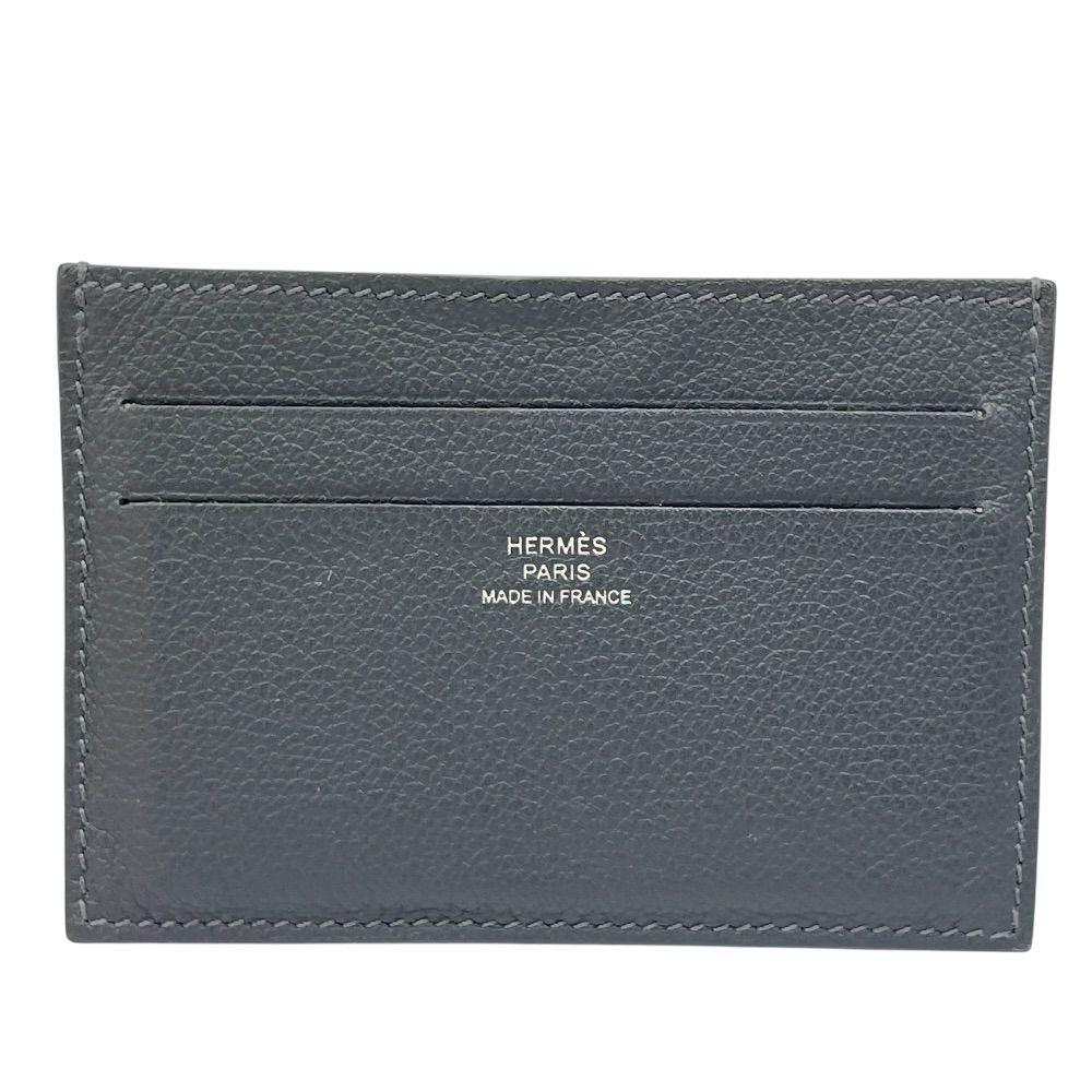 Hermes Citizen Twill Card Case Business Holder Regular Era Logo Gray Simple