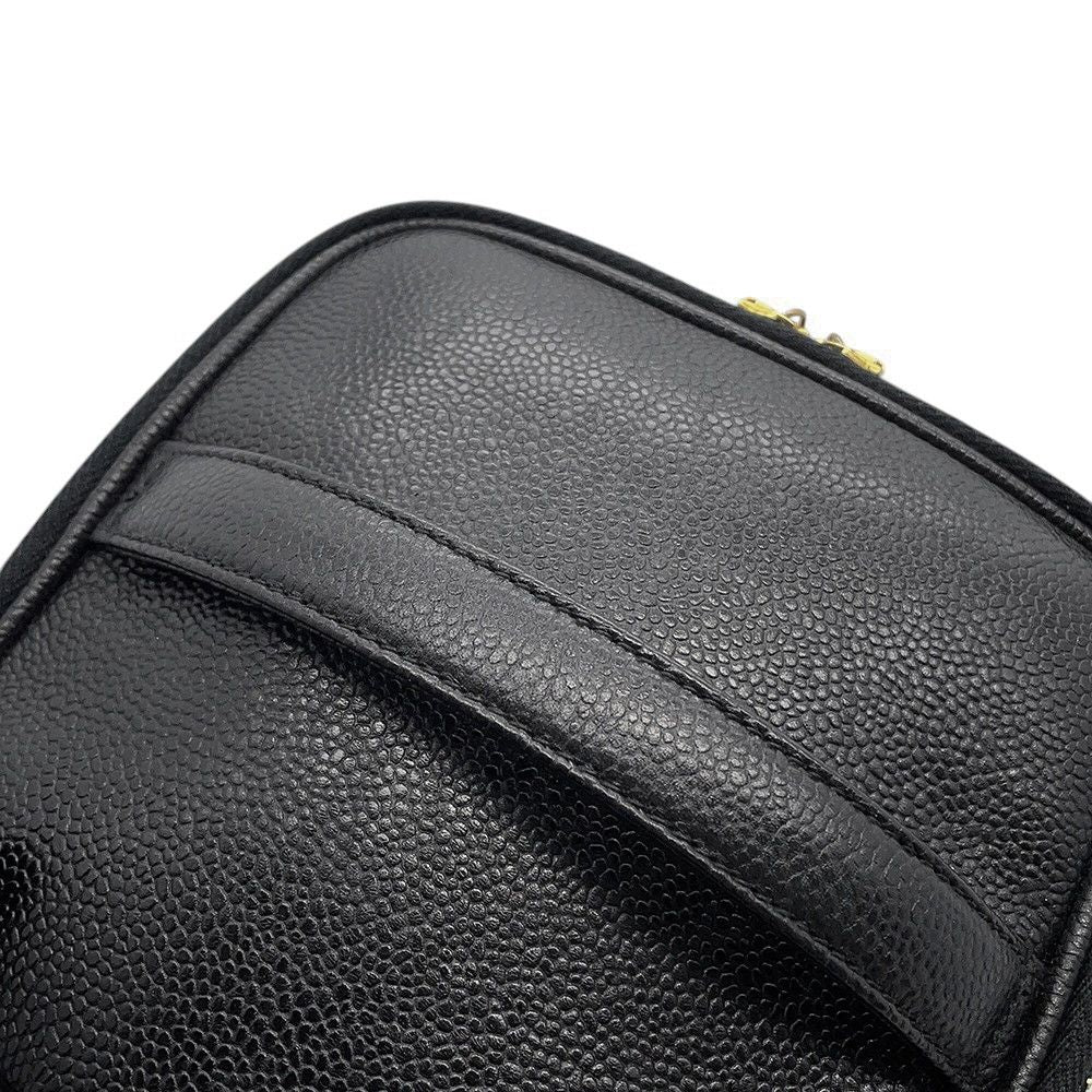 Chanel Handbag Vanity Bag CC Logo Caviar Leather Horizontal — view 9