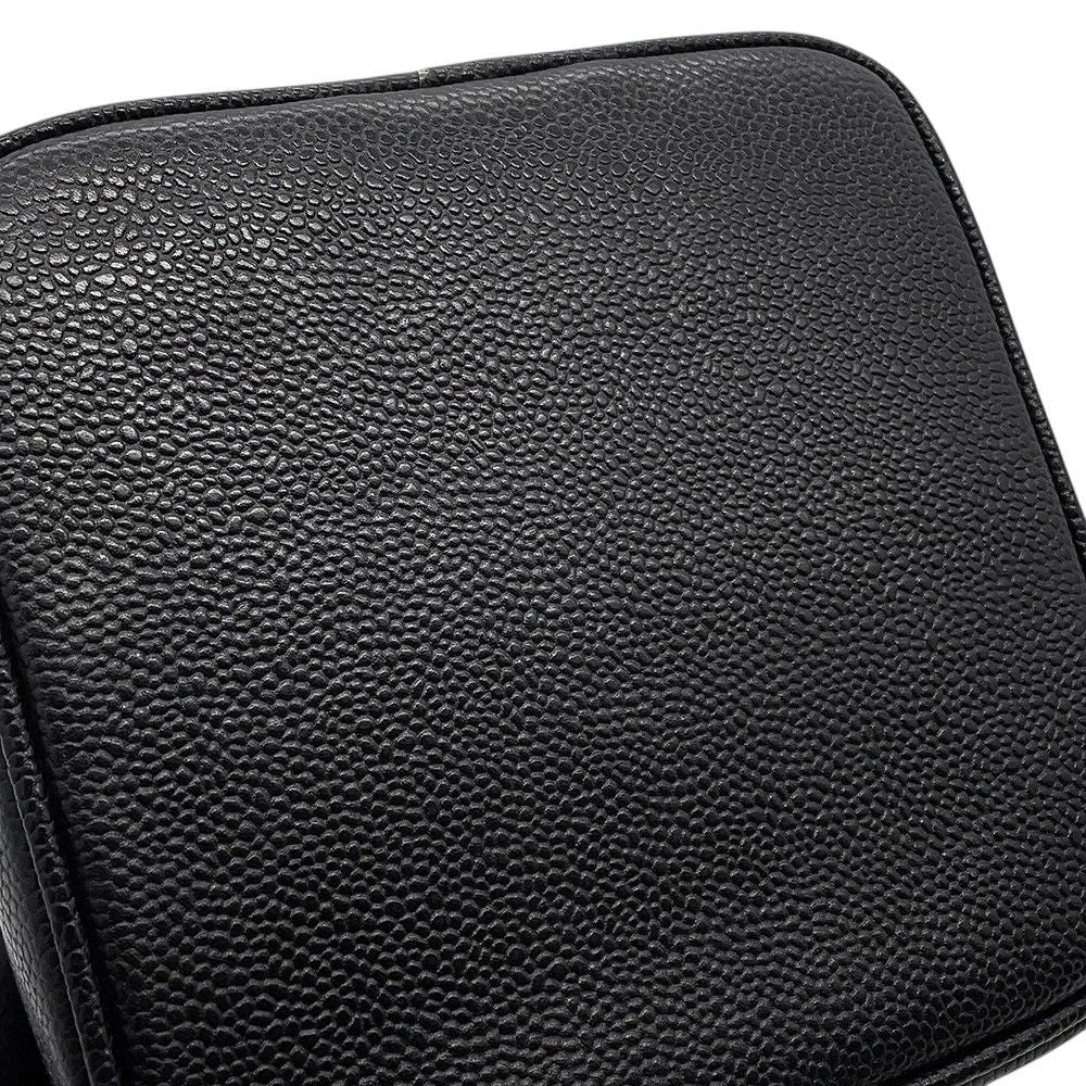 Chanel Handbag Vanity Bag CC Logo Caviar Leather Horizontal — view 7