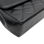 Chanel Chain Shoulder Bag Quilted CC Logo Jumbo CC Double Caviar Leather Black — view 9
