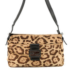 Fendi Shoulder Bag FF Leopard Calf Hair Leather