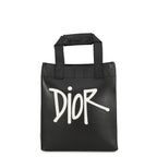 Dior Handbag and Shawn D-dior Mini Tote Leather Black Stussy Collaboration