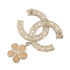 Chanel Brooch CC Logo Flower Metal — view 3