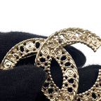 Chanel Brooch CC Logo Flower Metal — view 7