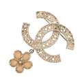 Chanel Brooch CC Logo Flower Metal